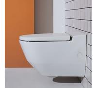 WC de douche Navia Cleanet, lavable 4,5/3 litres, sans chasse d'eau, 37x58 cm, avec ouverture latérale pour raccordement d'eau extérieur 19,5 cm, Coloris: blanc mat - H8206017577171