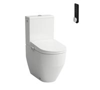 LAUFEN Cleanet Pro Combiné WC au sol, WC douche à poser avec télécommande, sans rebord, à fond creux, 375x650mm, H602890000S002
