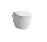 LAUFEN Cleanet Pro Comfort Lite : WC douche, suspendu au mur, sans rebord, à chasse d'eau profonde, siège et couvercle à fermeture progressive, 370 x 530 x 460 mm, H614890000S002