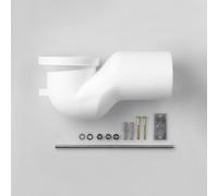 LAUFEN Coude d'évacuation spécial pour écart de 105 mm avec le mur, H8990270000001,