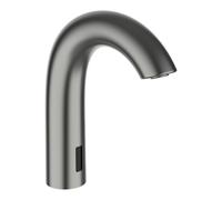 LAUFEN Curvetronic mitigeur électronique de lavabo, alimentation par pile, pour eau froide/mélangée, saillie 135mm, HF707154423060, Couleur: acier inoxydable brossé
