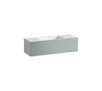 LAUFEN FOLIO Plan de toilette, mural, rectangulaire, 1 tiroir, sans trou pour robinetterie, sans trop-plein, 1254x450x350mm, H580FO55211121, Couleur: Gris fossile, laque satinée