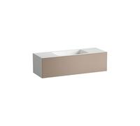LAUFEN FOLIO Plan de toilette, mural, rectangulaire, 1 tiroir, sans trou pour robinetterie, sans trop-plein, 1254x450x350mm, H580FO55221121, Couleur: Gris lune, laque satinée