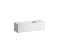 LAUFEN FOLIO Plan de toilette, mural, rectangulaire, 1 tiroir, sans trou pour robinetterie, sans trop-plein, 1254x450x350mm, H580FO55251121, Couleur: Blanc, laque satinée