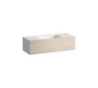 LAUFEN FOLIO Plan de toilette, rectangulaire, 1 tiroir, 1 trou pour robinetterie, sans trop-plein, 1254x500x350mm, H580FO55241111, Couleur: Chêne brossé, décor bois