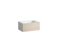 LAUFEN FOLIO Plan de toilette, rectangulaire, 1 tiroir, 1 trou pour robinetterie, sans trop-plein, 804x500x350mm, H580FO35241111, Couleur: Chêne brossé, décor bois