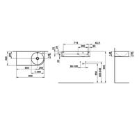 Lavabo Laufen FORM H515FM33991041 800 x 400 x 150 mm, tablette à gauche, plage de robinetterie, 1 trou de robinetterie, avec trop-plein, blanc