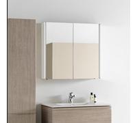 Laufen Armoire de toilette Châssis 25, éclairage vertical, arrêt extérieur, verre blanc