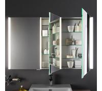 Laufen Armoire de toilette Frame 25 - éclairage vertical, arrêt ext. droit, 750x1200, verre blanc