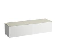 LAUFEN Il Bagno Alessi Élément à tiroirs, plaque de pierre Calce Avorio, sans découpe, 160x50x37mm, 2 tiroirs, H4313300979991, Couleur: multicolore