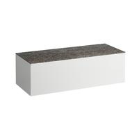 LAUFEN Il Bagno Alessi Élément à tiroirs, plateau en pierre Marrone Naturale, sans découpe, 120x50x37cm, 1 tiroir, H4323000979901, Couleur: Specialcolor