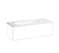 LAUFEN Il Bagno Alessi lavabo à poser, sans trou pour robinet, sans trop-plein, avec vidage, 120x50cm, H8179794001121, Couleur: Blanc avec LCC
