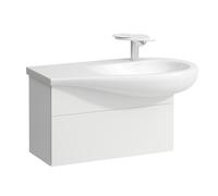 LAUFEN Il Bagno Alessi Meuble sous-lavabo, découpe du siphon à droite, 730x320x440mm, 1 tiroir, H4304110972601, Couleur: Blanc mat