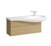 LAUFEN Il Bagno Alessi Meuble sous-lavabo, découpe du siphon à droite, 995x320x440mm, 1 tiroir, H4304310972501, Couleur: Chêne clair