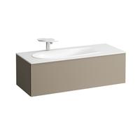 LAUFEN Il Bagno Alessi Meuble sous-lavabo, découpe du siphon à gauche, 1195x490x365mm, 1 tiroir, H4304410972701, Couleur: Beige perle