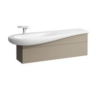 LAUFEN Il Bagno Alessi Meuble sous-lavabo, découpe du siphon à gauche, 1350x320x440mm, 1 tiroir, H4304510972701, Couleur: Beige perle