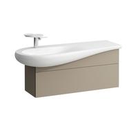 LAUFEN Il Bagno Alessi Meuble sous-lavabo, découpe du siphon à gauche, 995x320x440mm, 1 tiroir, H4304210972701, Couleur: Beige perle