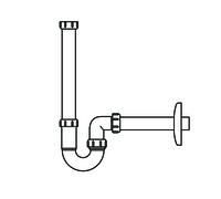 LAUFEN Il Bagno Alessi One Siphon, DN32, avec tube découlement allongé, blanc, H8940670000001