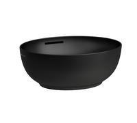 LAUFEN Il Bagno Alessi Vasque, avec trop-plein, 45x40cm, bonde clic-clac incluse, H8189767161091, Couleur: Noir Mat