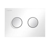 LAUFEN INEO Plaque de déclenchement Groove, pour élément de WC, commande à deux quantités, H9001171930001, Couleur: blanc brillant avec touches chromées
