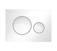 LAUFEN INEO Plaque de déclenchement Moon, pour élément de WC, commande à deux quantités, H9001140000001, Couleur: Blanc brillant