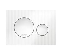 LAUFEN INEO Plaque de déclenchement Moondance, pour élément de WC, commande à deux quantités, H9001160000001, Couleur: Blanc brillant