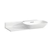 Laufen INO lavabo, sans trou pour robinetterie, avec trop-plein, tablette cÃ©ramique Ã gauche, 900x450mm, H813301, Coloris: Blanc - H8133010001091