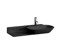 Laufen INO lavabo, 1 trou pour robinet, sans trop-plein, tablette cÃ©ramique Ã gauche, 900x450mm, H813301, Coloris: Noir Mat - H8133017161111