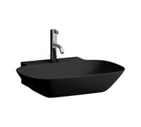 LAUFEN INO lavabo à poser, 1 trou pour robinet, sans trop-plein, partie inférieure polie, 560x450mm, H8163027161111, Couleur: Noir Mat