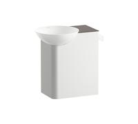 LAUFEN INSERT Plan de toilette, rectangulaire, tablette à droite, 1 trou pour robinet, sans trop-plein, 485x317x470mm, H585IN47111111, Couleur: Marron anthracite