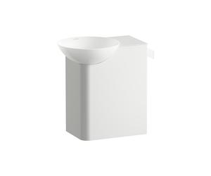 LAUFEN INSERT Plan de toilette, rectangulaire, tablette à droite, 1 trou pour robinet, sans trop-plein, 485x317x470mm, H585IN40001111, Couleur: Blanc brillant