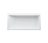 Laufen Mineralguss Badewanne Kartell Version encastrée angle droit 1700x860x590mm, LED trop-plein éclairé, blanc - H2233310006161