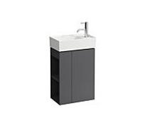 Laufen Kartell Meuble sous-lavabo, 1 porte, charniÚres à droite, 440x600x270mm, pour WT 815334, H407518033, Coloris: gris ardoise - H4075180336421