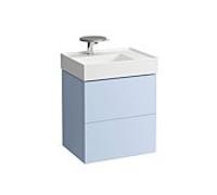LAUFEN Kartell H4075580336451 58x60x45cm, 2 tiroirs, gris-bleu