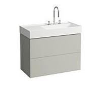 LAUFEN Kartell H4076080336411 88x60x45cm, 2 tiroirs, gris galet