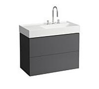 LAUFEN Kartell H4076080336421 88x60x45cm, 2 tiroirs, gris ardoise