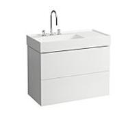 LAUFEN Kartell Meuble sous-lavabo, 2 tiroirs, 880x450x600mm, pour WT H810338, H4076180336401, Couleur: Neige (blanc mat)
