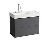 LAUFEN Kartell H4076180336421 60x88x45cm, 2 tiroirs, gris ardoise