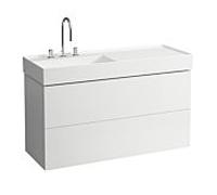 LAUFEN Kartell Meuble sous-lavabo, 2 tiroirs, 1180x450x600mm, pour WT H813332, H4076480336401, Couleur: Neige (blanc mat)