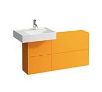 LAUFEN Kartell H4082910336431 120x61x27cm, découpe à gauche, marron ocre