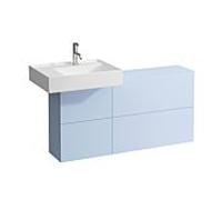 LAUFEN Kartell H4082910336451 120x61x27cm, découpe à gauche, gris-bleu
