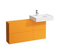 LAUFEN Kartell H4082920336431 120x61x27cm, découpe à droite, marron ocre
