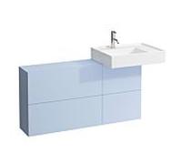 LAUFEN Kartell H4082920336451 120x61x27cm, découpe à droite, gris-bleu