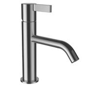 Laufen Mitigeur de lavabo Kartell H3113310901201, bec fixe 135 mm, inox brossé, sans vidage