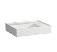 LAUFEN Kartell lavabo 8103347571121, 60x46cm, blanc mat, étagère à droite, sans robinet, saphir céramique