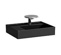 LAUFEN Kartell lavabo 8103350201111, 60x46cm, noir, étagère à gauche, 2000 trou de coulée, le saphir céramique