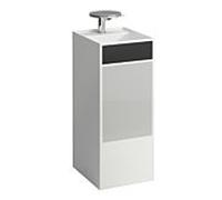 LAUFEN Kartell Lavabo 811331D031111 blanc décor gris noir, 37.5x43.5x90cm, 2000 trou du robinet
