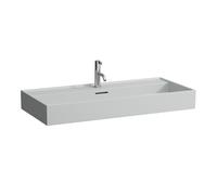 LAUFEN Kartell lavabo à encastrer, 1 trou pour robinet, avec trop-plein, 1000x460mm, H8103377591041, Couleur: Gris mat