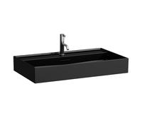 LAUFEN Kartell lavabo à encastrer, 1 trou pour robinet, avec trop-plein, 800x460mm, H8103360201041, Couleur: Noir brillant