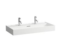 LAUFEN Kartell lavabo à poser, 2 trous pour robinet, avec trop-plein, 1000x460mm, H8163377571071, Couleur: Blanc Mat